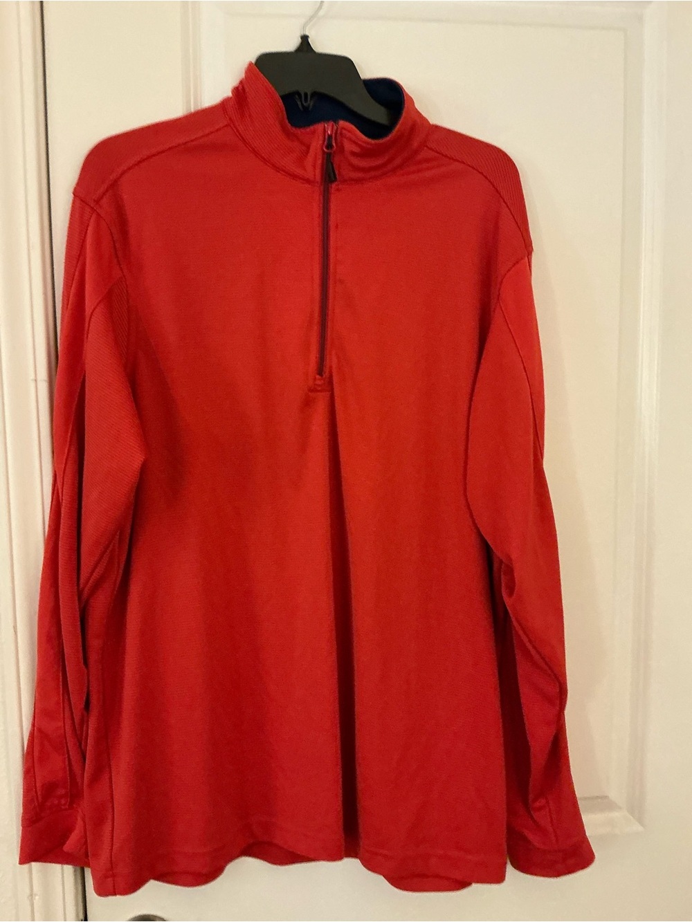 Pebble Beach Men's Size XL Red 1/4 Zip Pullover Dry-Luxe Performance Golf Knit
